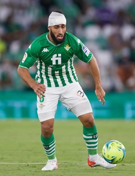 Nabil Fekir of Real Betis in action during the La Liga Santader match between Real Betis and Cadiz CF on Friday 20 August in Seville, Spain