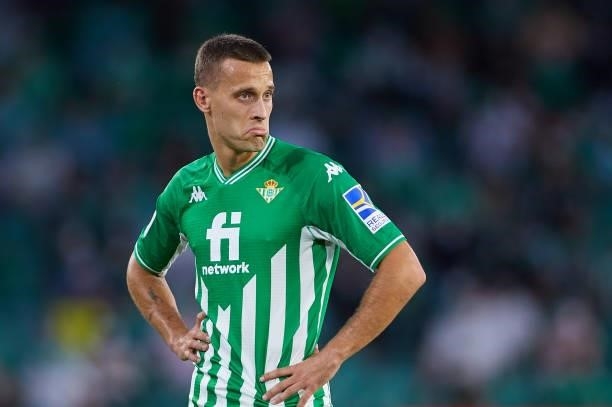 Sergio Canales of Real Betis reacts during the La Liga Santader match between Real Betis and Cadiz CF on Friday 20 August in Seville, Spain