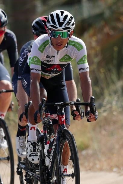 Egan Arley Bernal Gomez of Colombia and Team INEOS Grenadiers white best young jersey competes during the 76th Tour of Spain 2021, Stage 8 a 173,7 km...