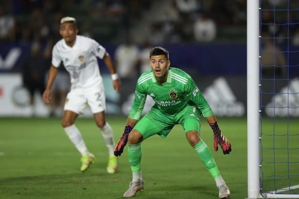 Jonathan Bond of Los Angeles Galaxy in the first half at Dignity Health Sports Park on August 20, 2021 in Carson, California.