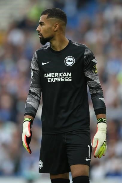 Robert Sanchez of Brighton & Hove Albion during the Premier League match between Brighton & Hove Albion and Watford at American Express Community...