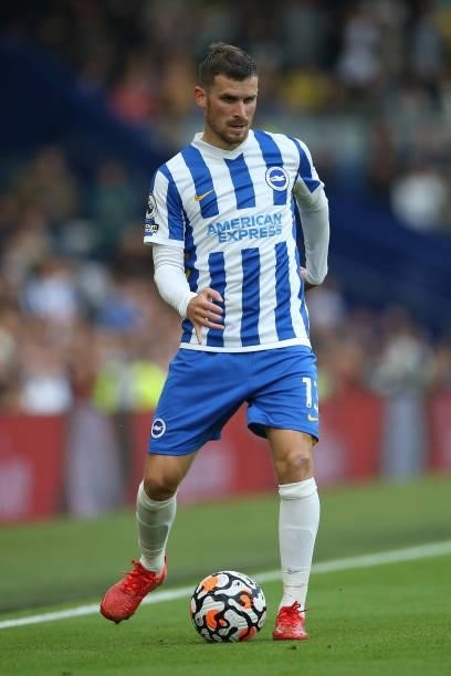 Pascal Gross of Brighton & Hove Albion on the ball during the Premier League match between Brighton & Hove Albion and Watford at American Express...