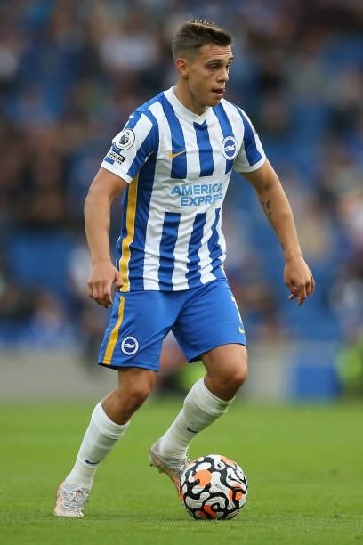 Leandro Trossard of Brighton & Hove Albion on the ball during the Premier League match between Brighton & Hove Albion and Watford at American Express...