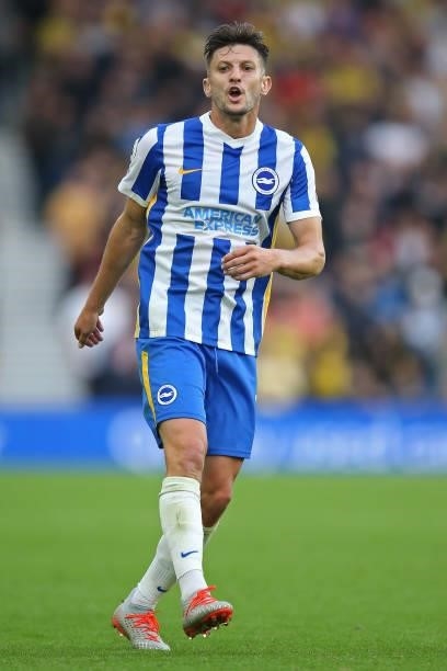 Adam Lallana of Brighton & Hove Albion during the Premier League match between Brighton & Hove Albion and Watford at American Express Community...