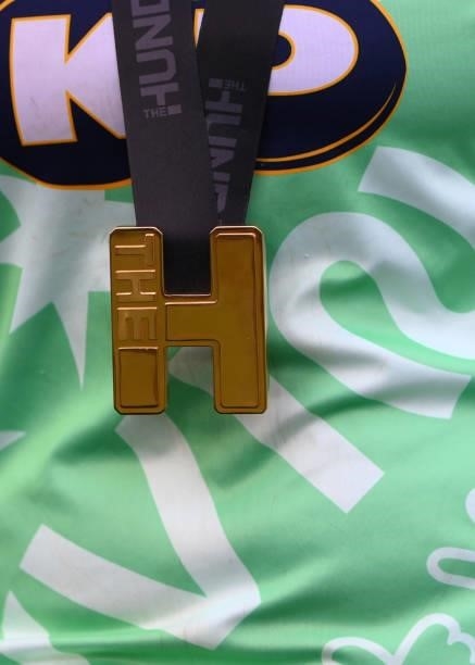 Detail picture of the winners medal of Oval captain Dane van Niekerk after The Hundred Final match between Southern Brave Women and Oval Invincibles...