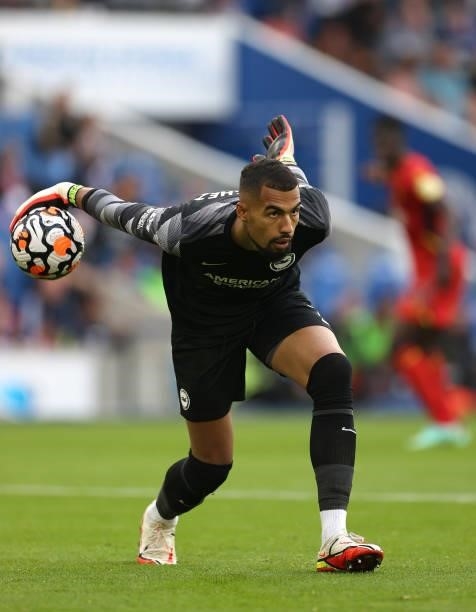 Goalkeeper Robert Sanchez of Brighton & Hove Albion in action during the Premier League match between Brighton & Hove Albion and Watford at American...
