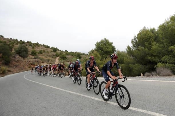Salvatore Puccio of Italy and Thomas Pidcock of United Kingdom and Team INEOS Grenadiers lead the peloton during the 76th Tour of Spain 2021, Stage 9...