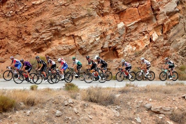 General view of the chase group compete during the 76th Tour of Spain 2021, Stage 9 a 188 km stage from Puerto Lumbreras to Alto de Velefique 1800m /...