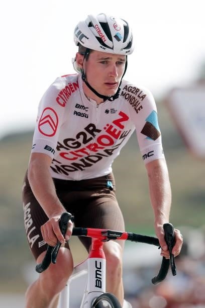 Nicolas Prodhomme of France and AG2R Citröen Team crosses the finishing line during the 76th Tour of Spain 2021, Stage 9 a 188 km stage from Puerto...