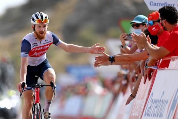 Quinn Simmons of United States and Team Trek - Segafredo crosses the finishing line during the 76th Tour of Spain 2021, Stage 9 a 188 km stage from...