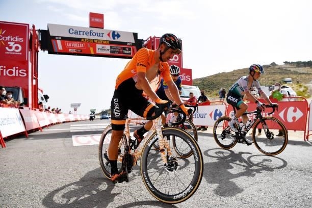 Jose Lobato Del Valle of Spain and Team Euskaltel - Euskadi crosses the finishing line during the 76th Tour of Spain 2021, Stage 9 a 188 km stage...
