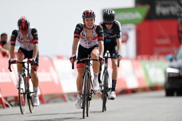 Jan Polanc of Slovenia and UAE Team Emirates crosses the finishing line during the 76th Tour of Spain 2021, Stage 9 a 188 km stage from Puerto...