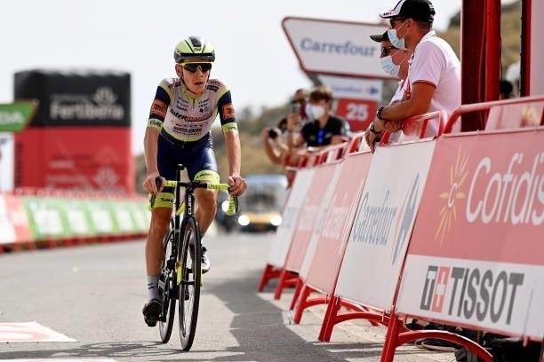 Louis Meintjes of South Africa and Team Intermarché - Wanty - Gobert Matériaux crosses the finishing line during the 76th Tour of Spain 2021, Stage 9...