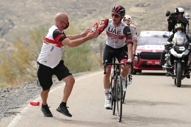 Rafal Majka of Poland and UAE Team Emirates in feed zone during the 76th Tour of Spain 2021, Stage 9 a 188 km stage from Puerto Lumbreras to Alto de...