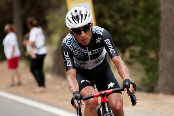 Sergio Henao Montoya of Colombia and Team Qhubeka Nexthash competes during the 76th Tour of Spain 2021, Stage 9 a 188 km stage from Puerto Lumbreras...