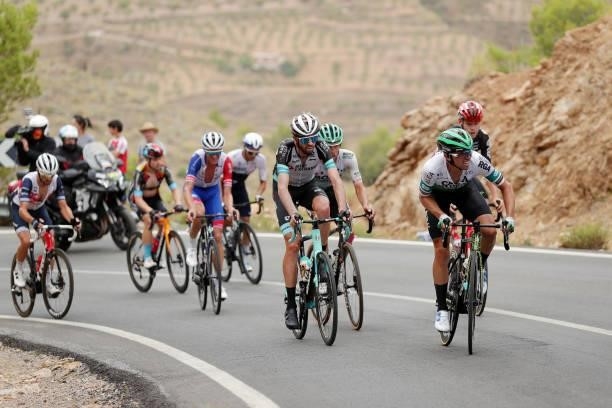 Damien Howson of Australia and Team BikeExchange and Jonathan Lastra Martinez of Spain and Team Caja Rural-Seguros RGA compete during the 76th Tour...