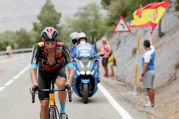 Damiano Caruso of Italy and Team Bahrain Victorious competes in the breakaway during the 76th Tour of Spain 2021, Stage 9 a 188 km stage from Puerto...