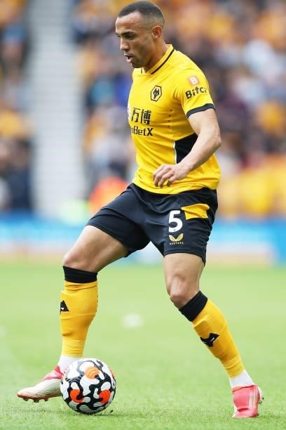 Marcal of Wolverhampton Wanderers runs with the ball during the Premier League match between Wolverhampton Wanderers and Tottenham Hotspur at...