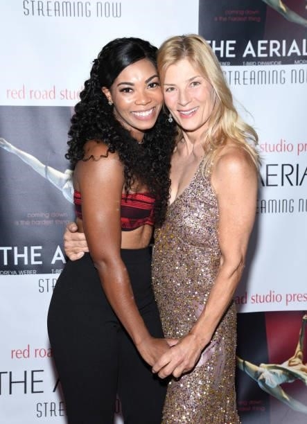 Paige Annette and Dreya Weber attend the Los Angeles premiere of the film "The Aerialist