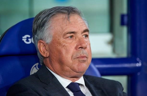 Carlo Ancelotti, Manager of Real Madrid CF looks on prior to the La Liga Santander match between Levante UD and Real Madrid CF at Ciutat de Valencia...