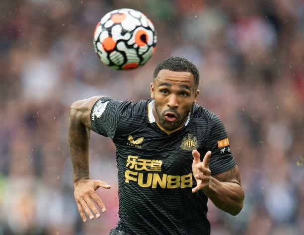 Callum Wilson of Newcastle United during the Premier League match between Aston Villa and Newcastle United at Villa Park on August 21, 2021 in...