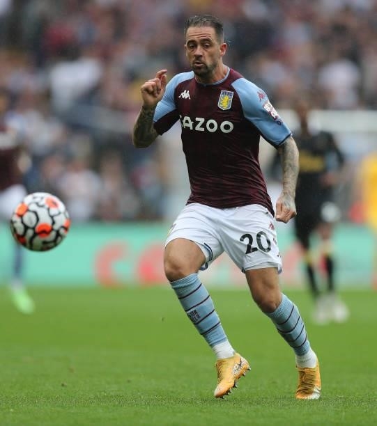 Danny Ings of Aston Villa during the Premier League match between Aston Villa and Newcastle United at Villa Park on August 21, 2021 in Birmingham,...