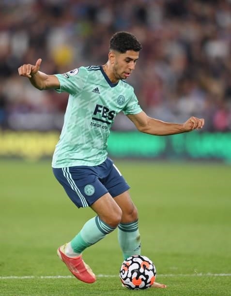 Ayoze Perez of Leicester in action during the Premier League match between West Ham United and Leicester City at The London Stadium on August 23,...