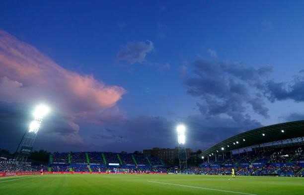 General view during the La Liga Santander match between Getafe CF and Sevilla FC at Coliseum Alfonso Perez on August 23, 2021 in Getafe, Spain.