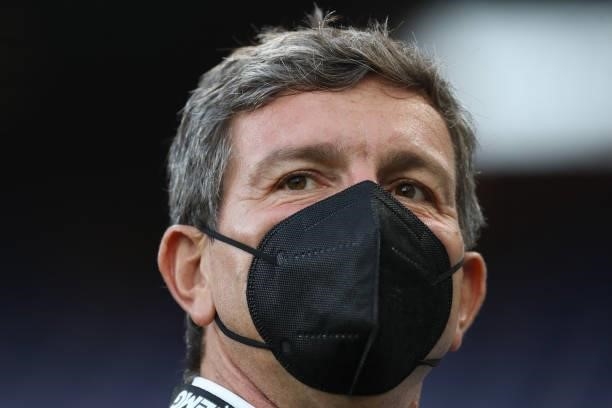 Fabio Guadagnini Chief Commercial Officer of Euro Media Group pictured waering a protective face mask prior to the Serie A match between UC Sampdoria...