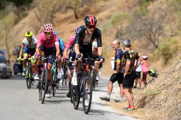 Dylan Van Baarle of Netherlands and Team INEOS Grenadiers in the Breakaway during the 76th Tour of Spain 2021, Stage 10 a 189km stage from Roquetas...