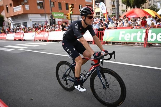 Salvatore Puccio of Italy and Team INEOS Grenadiers crosses the finishing line during the 76th Tour of Spain 2021, Stage 10 a 189km stage from...