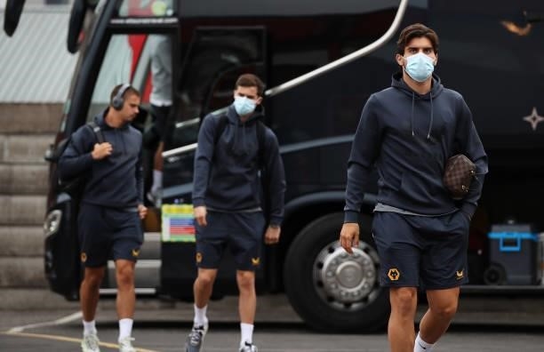 Ruben Neves of Wolverhampton Wanderers arrives at the stadium prior to the Carabao Cup Second Round match between Nottingham Forest and Wolverhampton...