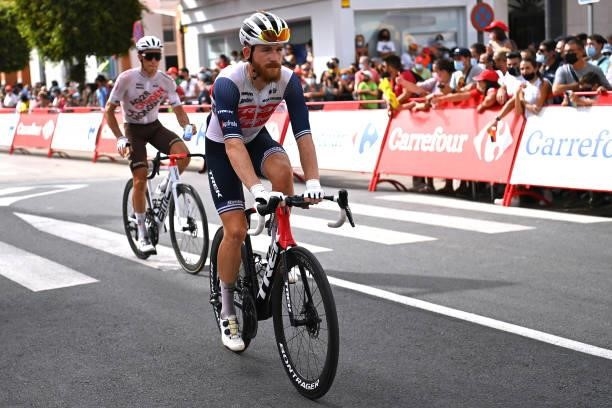 Quinn Simmons of United States and Team Trek - Segafredo crosses the finishing line during the 76th Tour of Spain 2021, Stage 10 a 189km stage from...