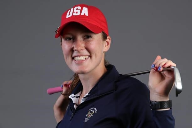 Emilia Migliaccio of Team USA poses for a portrait ahead of The Curtis Cup at Conwy Golf Club on August 24, 2021 in Conwy, Wales.