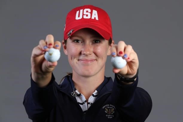 Emilia Migliaccio of Team USA poses for a portrait ahead of The Curtis Cup at Conwy Golf Club on August 24, 2021 in Conwy, Wales.