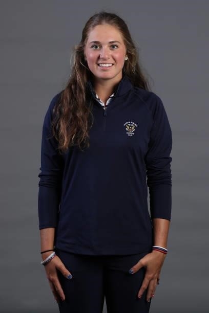 Rachel Kuehn of Team USA poses for a portrait ahead of The Curtis Cup at Conwy Golf Club on August 24, 2021 in Conwy, Wales.