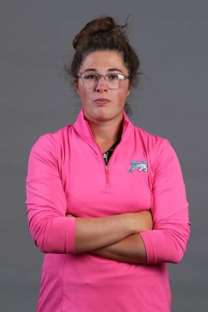 Emily Toy of Team Great Britain and Ireland poses for a portrait ahead of The Curtis Cup at Conwy Golf Club on August 24, 2021 in Conwy, Wales.