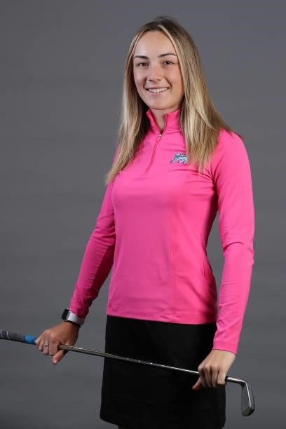 Hazel MacGarvie of Team Great Britain and Ireland poses for a portrait ahead of The Curtis Cup at Conwy Golf Club on August 24, 2021 in Conwy, Wales.