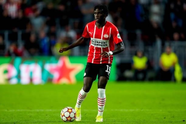 Bruma of PSV during the UEFA Champions League Play-Offs Leg Two match between PSV and Benfica at Philips Stadion on August 24, 2021 in Eindhoven,...