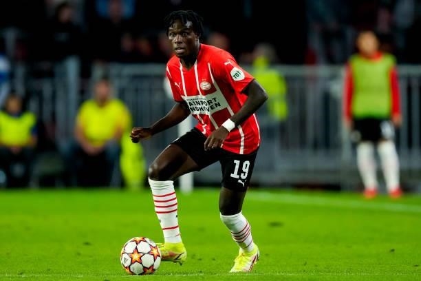 Bruma of PSV during the UEFA Champions League Play-Offs Leg Two match between PSV and Benfica at Philips Stadion on August 24, 2021 in Eindhoven,...
