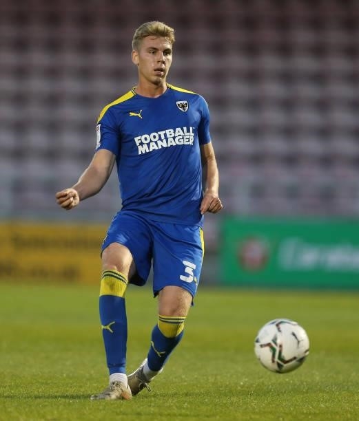 Dan Csoka of AFC Wimbledon in action during the Carabao Cup 2nd Round match between Northampton Town and AFC Wimbledon at Sixfields on August 24,...