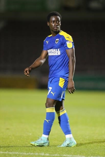 Paul Osew of AFC Wimbledon in action during the Carabao Cup 2nd Round match between Northampton Town and AFC Wimbledon at Sixfields on August 24,...