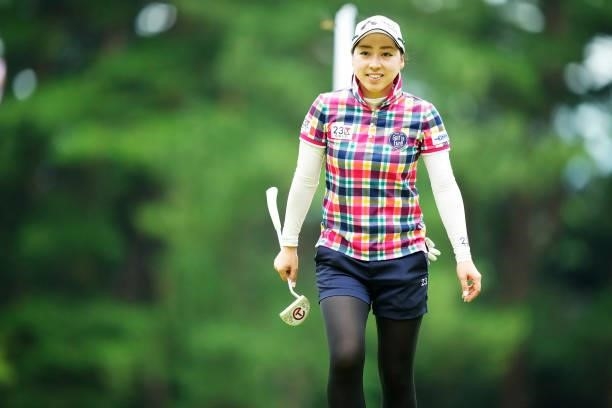 Rikako Sakashita of Japan walks on the ninth green during the first round of the San-In Goen Musubi Ladies at Daisenheigen Golf Club on August 25,...