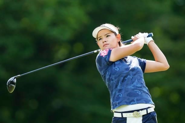 Ayame Morii of Japan during the first round of the San-In Goen Musubi Ladies at Daisenheigen Golf Club on August 25, 2021 in Houki, Tottori, Japan.
