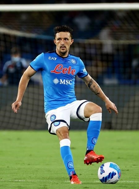 Mario Rui of SSC Napoli in action ,during the Serie A match between SSC Napoli v Venezia FC at Stadio Diego Armando Maradona on August 22, 2021 in...