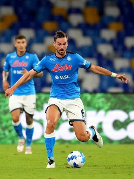 Fabian Ruiz of SSC Napoli in action ,during the Serie A match between SSC Napoli v Venezia FC at Stadio Diego Armando Maradona on August 22, 2021 in...