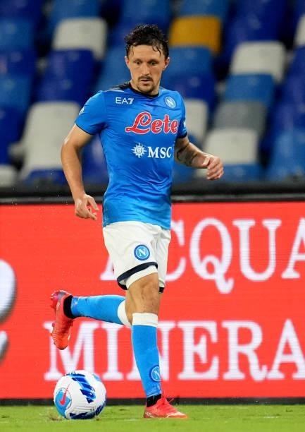 Mario Rui of SSC Napoli in action ,during the Serie A match between SSC Napoli v Venezia FC at Stadio Diego Armando Maradona on August 22, 2021 in...