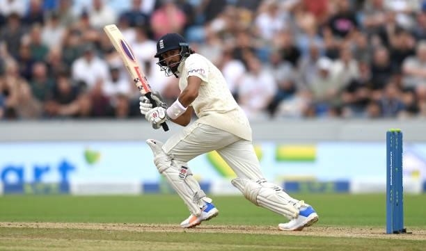 Haseeb Hameed of England bats during day one of the Third LV= Insurance Test Match between England and India at Emerald Headingley Stadium on August...