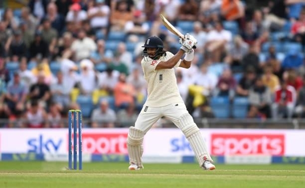 Haseeb Hameed of England bats during day one of the Third LV= Insurance Test Match between England and India at Emerald Headingley Stadium on August...