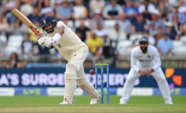 England batsman Haseeb Hameed in batting action during day one of the Third Test Match between England and India at Emerald Headingley Stadium on...